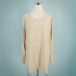 Coolibar Plus Size 2X Tan Print Daybreak Swing Sun Protection 50 UPF Tunic Top